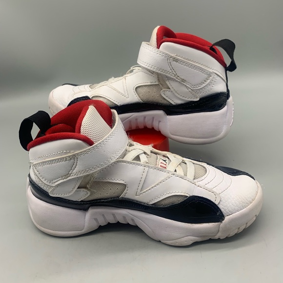 NIKE AIR JORDAN JUMPMAN TWO TREY BASKETBALL (PS) White 13C - Picture 4 of 6